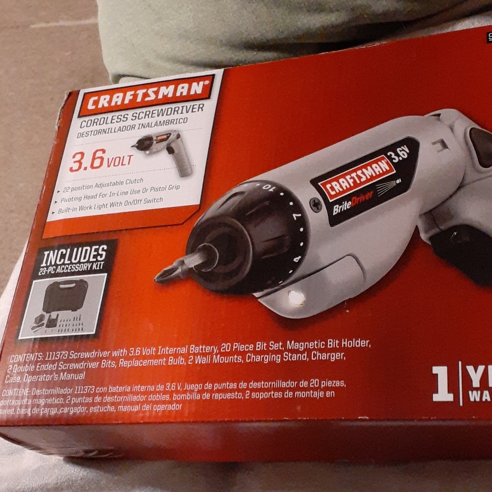 Craftsman 3.6 volt cordless screwdriver